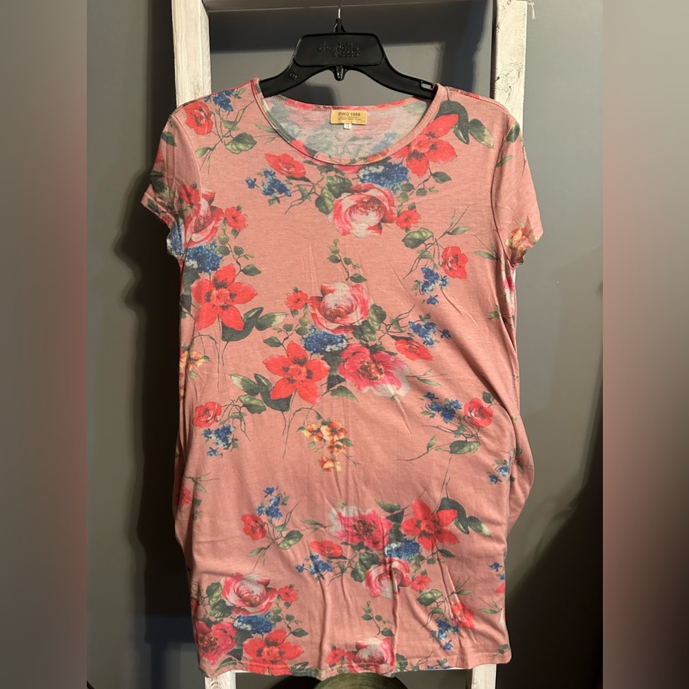 Comfy Floral PIKO Dress with pockets Size S ‼️Make an offer‼️